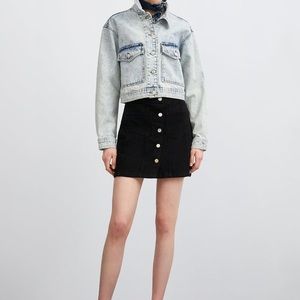 DONATING 3/15 Zara Button Up Velvet Skirt
